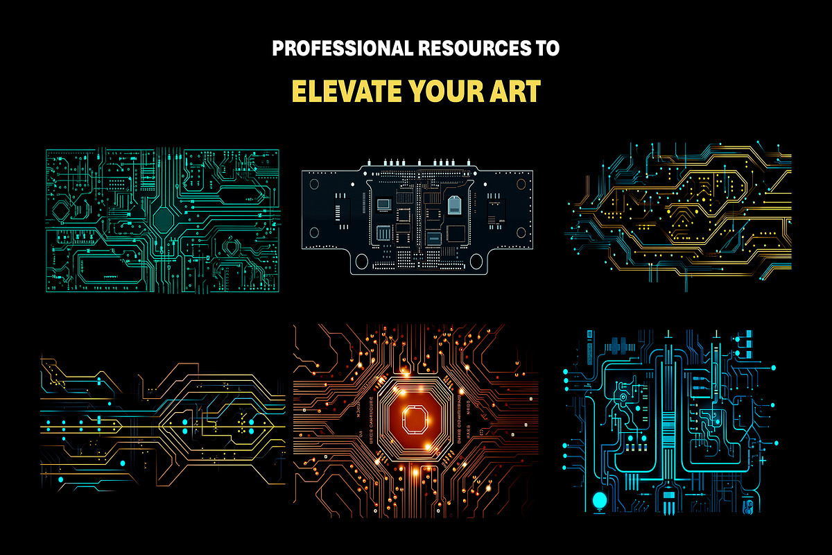 140+ High-Tech Circuits Overlays, an Object Graphic by Mikel Blazgad (Photo 4 of 10)