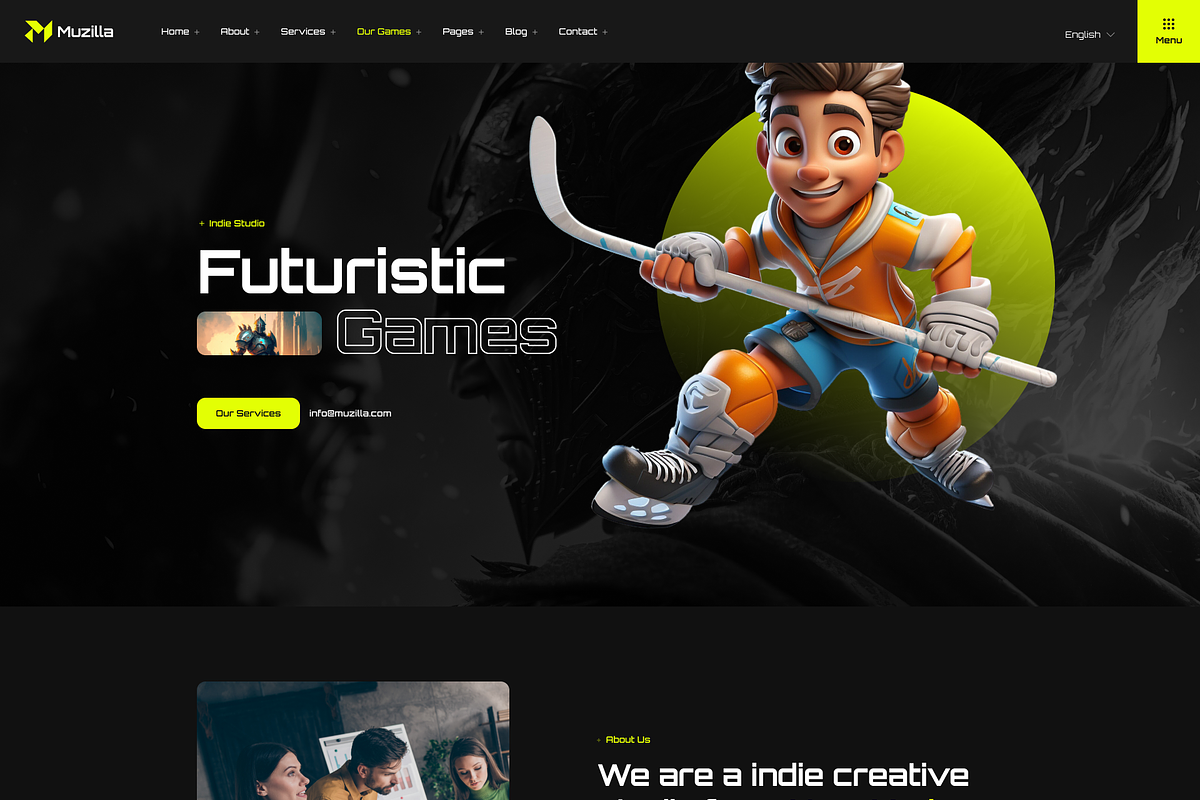 Muzilla Game Studios WordPress Theme, a WordPress Template by AliThemes (Photo 4 of 4)