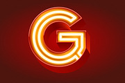 Realistic vector neon alphabet 2, an Object Graphic by popskraft (Thumbnail 5 of 7)