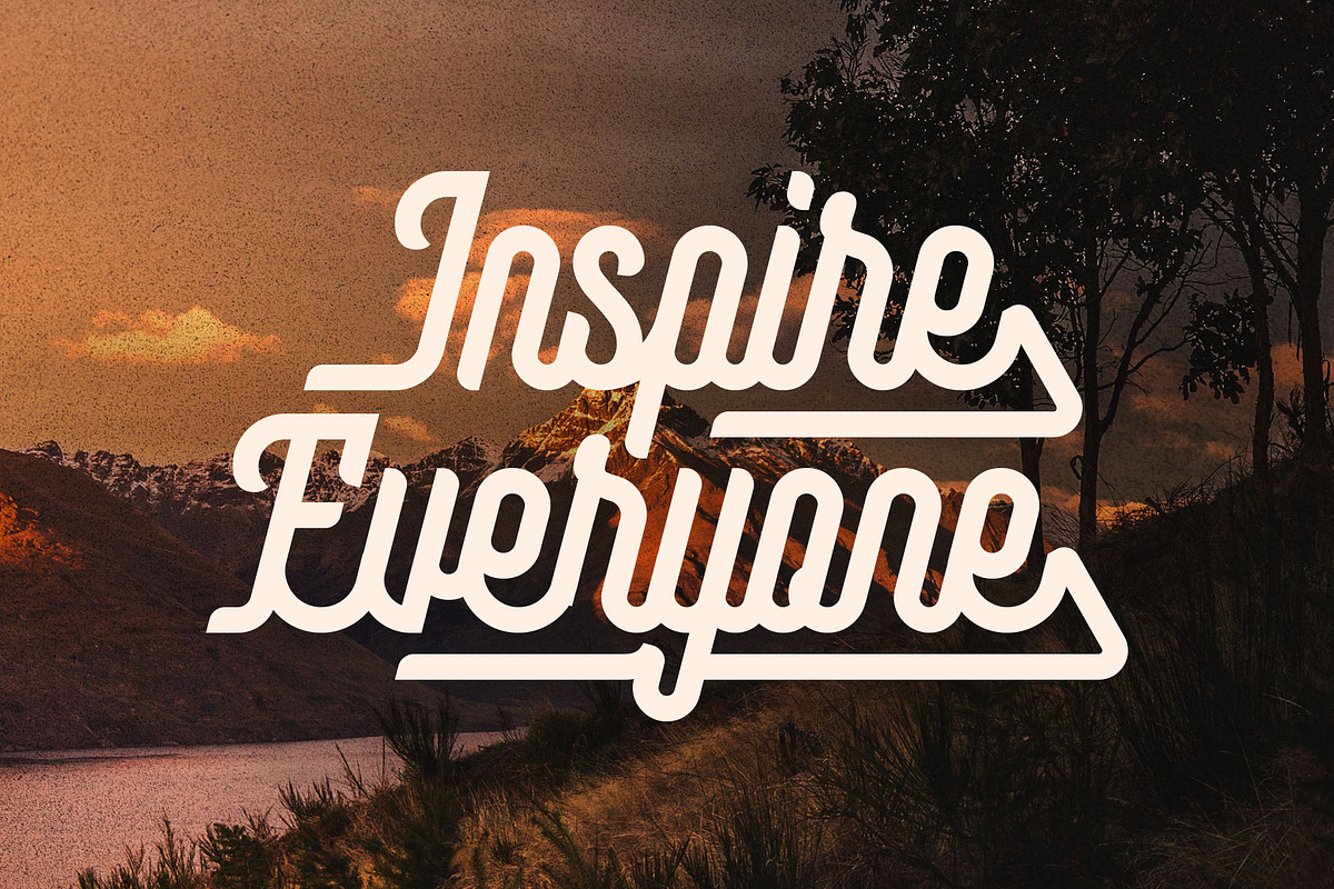 Montagna - Elegant Monoline, a Script Font by Arterfak Project (Photo 10 of 13)