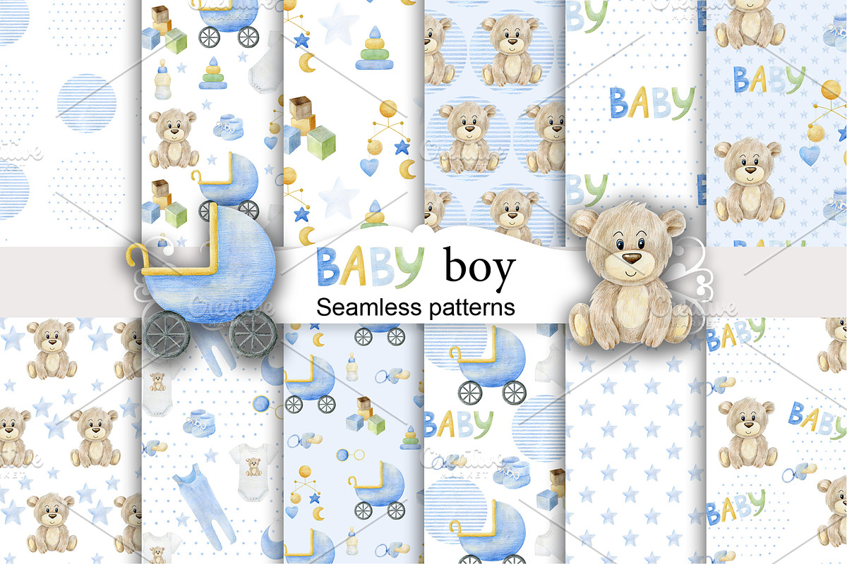 Baby boy and girl clipart., an Object Illustration by TaPilipa (Photo 10 of 15)