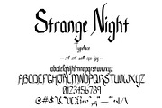 Font Strange Night Calligraphy, a Sans Serif Font by PageLightStudios (Thumbnail 1 of 4)