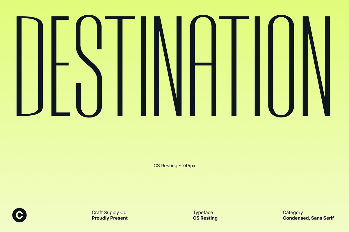CS Resting – Modern Condensed Font, a Sans Serif Font by Craft Supply Co. (Photo 2 of 8)