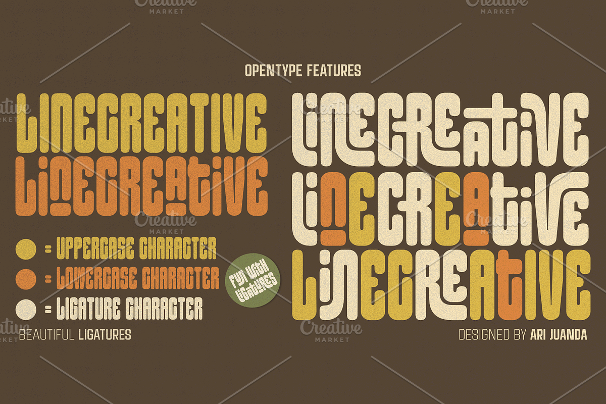 Lifloon-Fun Ligatures Font, a Sans Serif Font by Linecreative (Photo 5 of 10)