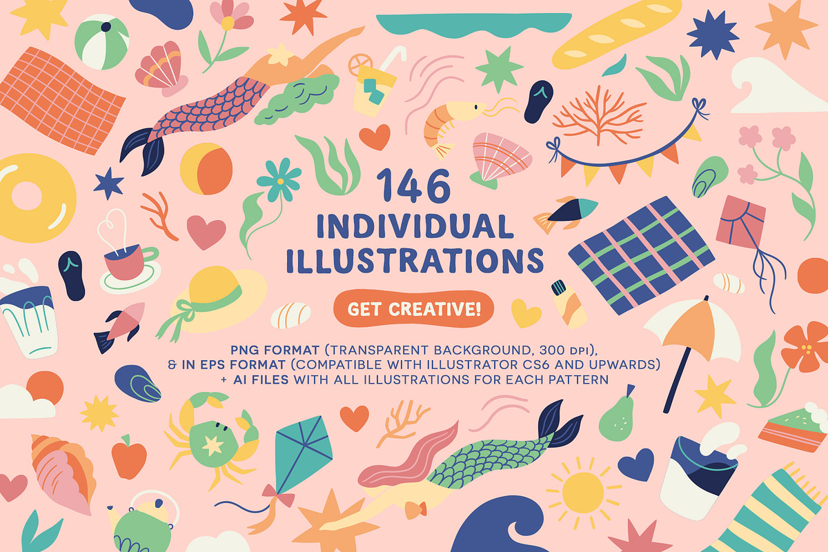 Summer Day Patterns - Vector, a Pattern Graphic by Carole Chevalier (Photo 9 of 9)