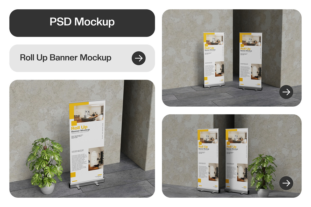 Roll Up Banner Mockup, an Advertising Mockup by Pixie Creative (Photo 1 of 5)