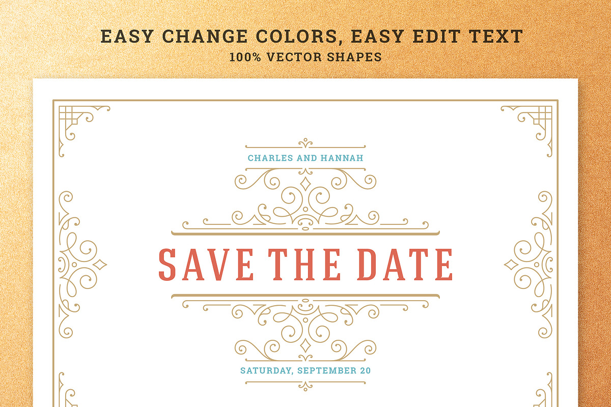 Wedding Invitation Suite, an Invitation Template by Vasya Kobelev (Photo 3 of 9)