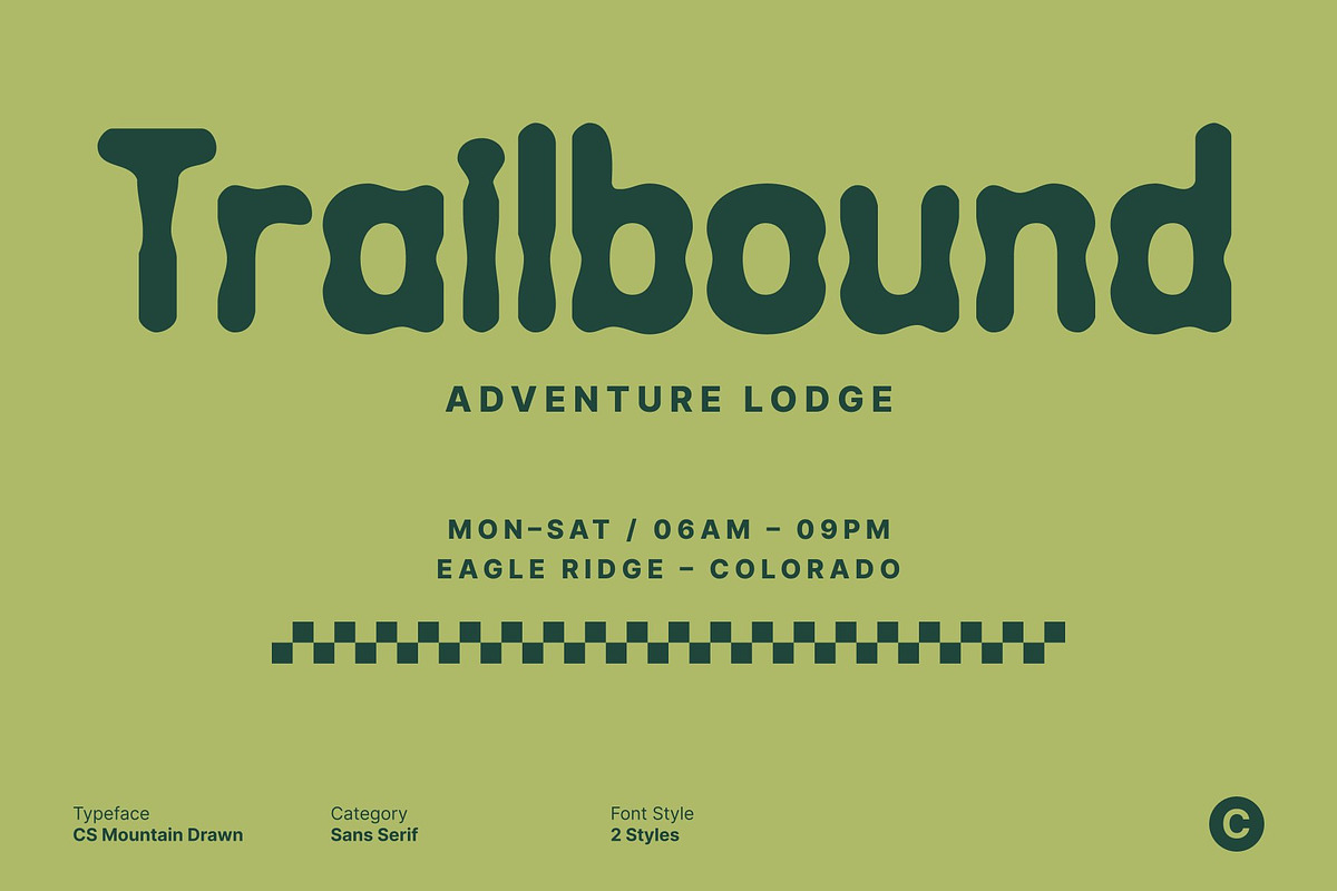 CS Mountain Drawn, a Sans Serif Font by Craft Supply Co. (Photo 2 of 8)