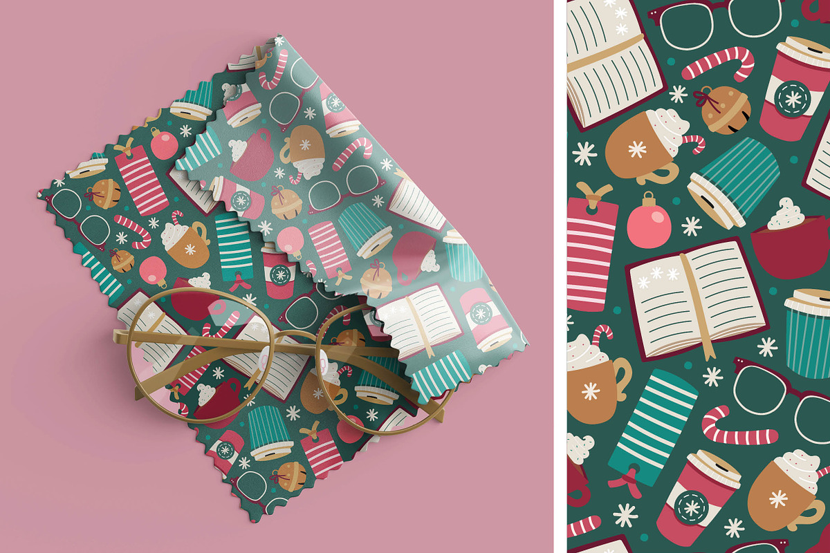 Bookish Christmas Seamless Patterns, a Pattern Graphic by Alanna Messina Design Co (Photo 8 of 8)