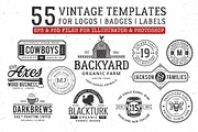 vintage 55 logo templates, a Branding & Logo Template by great19 (Thumbnail 1 of 10)