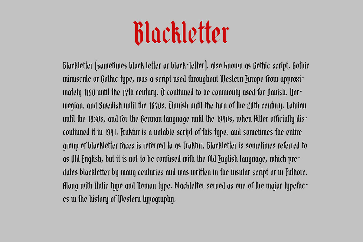 Blacksword, a Blackletter Font by Sentavio (Photo 3 of 7)
