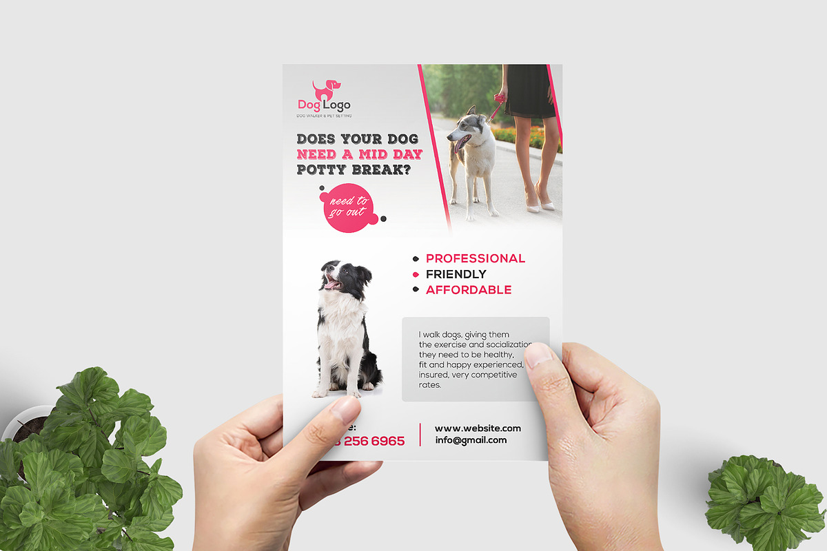 Dog walker Flyer Templates, a Flyer Template by ideaz_sabbir (Photo 5 of 9)