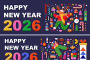 2026 Happy New Year, a Seasonal Illustration by MoleskoStudio (Thumbnail 2 of 7)