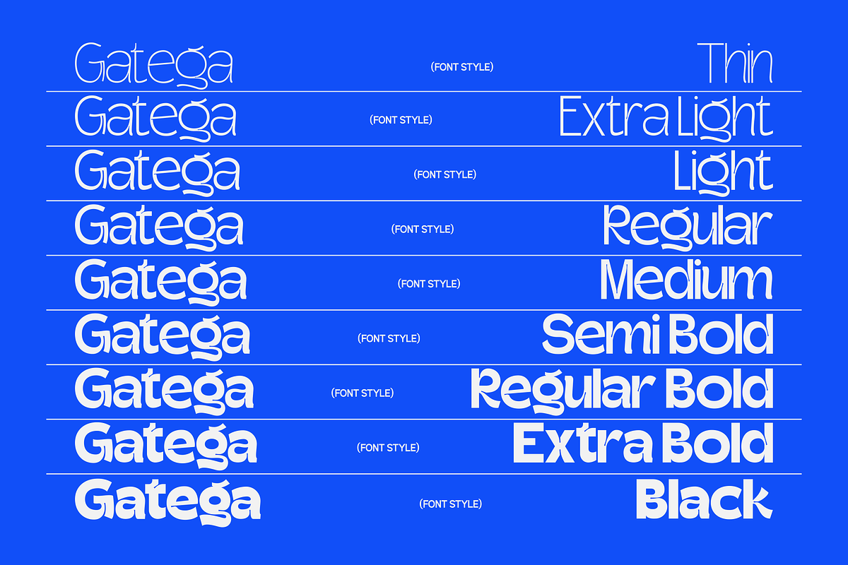 Gatega - Modern Inktrap Sans Family, a Sans Serif Font by agnyhasyastudio (Photo 11 of 16)