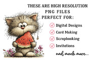 Whimsical Summer Cat Clipart, an Illustration by OK Design (Thumbnail 4 of 6)