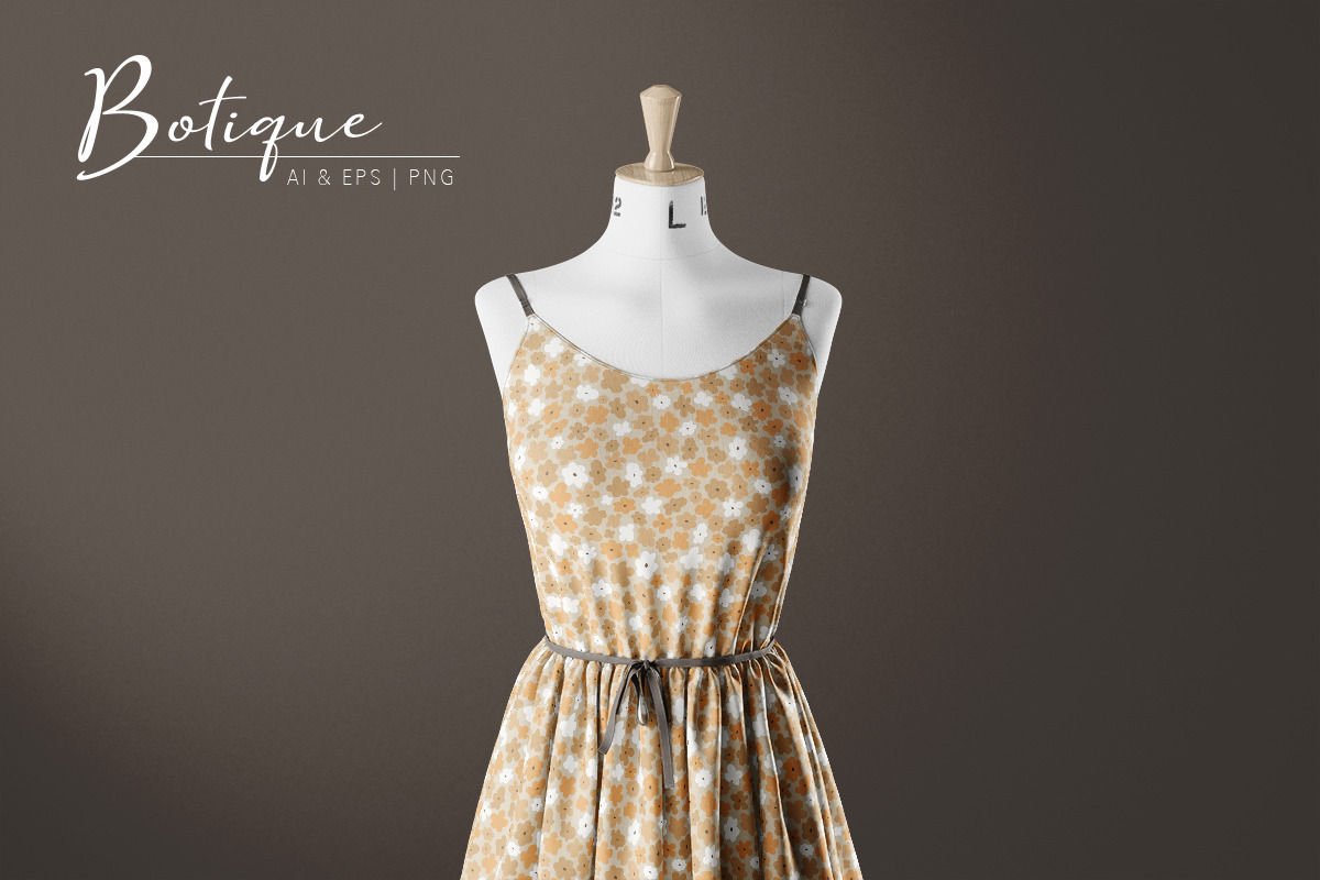 Retro Mod Flowers Vector Patterns, a Pattern Graphic by Jennadesigns (Photo 4 of 13)