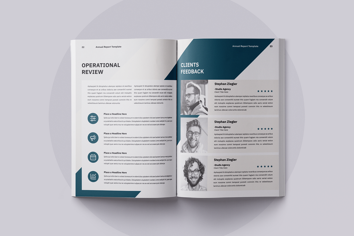 Annual Report Template | Canva, a Brochure Template by ArtisticLand (Photo 9 of 11)