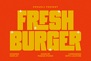 Fresh Burger - Modern Display Sans, a Sans Serif Font by Pian45 Studio (Thumbnail 1 of 8)