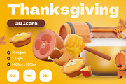 Thanksgiving 3D Icons, an Object 3D Model by Rakata Studio (Thumbnail 1 of 6)