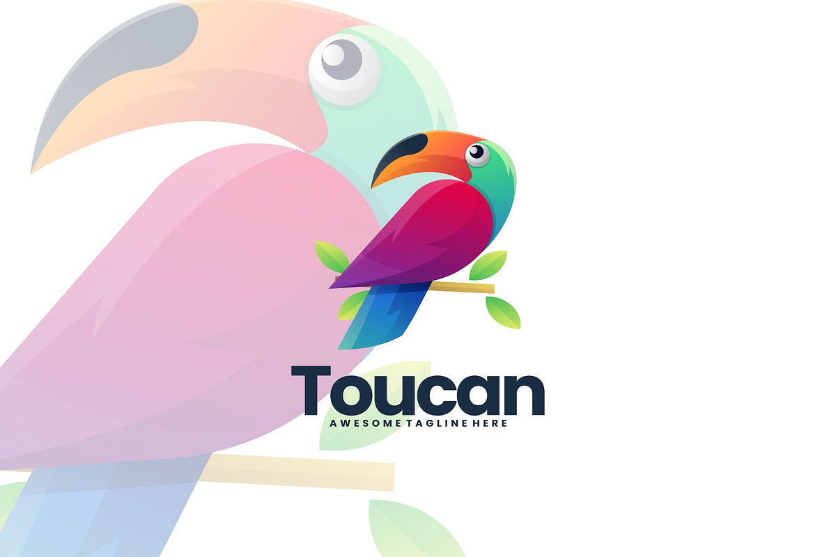 Toucan Gradient Colorful Logo., a Branding & Logo Template by ModalTampang
