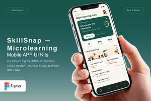 Microlearning Mobile App UI Kit, an UI Kit Template by Pitchlook.Studio