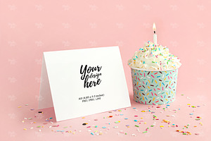 A2 Birthday card Mockup