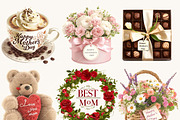 Mom and Daughter Clipart Bundle, a Person Illustration by Design Scotch (Thumbnail 2 of 7)