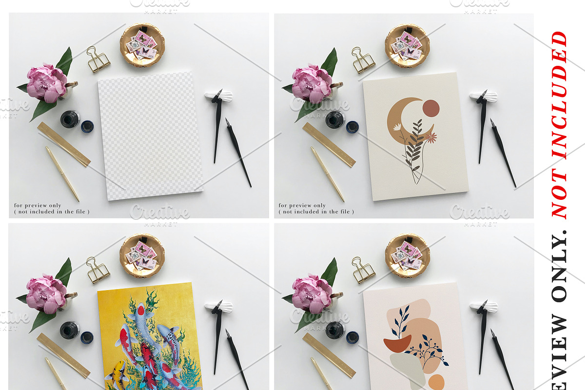Vertical A4 Art Paper Mockup | PSD, a Print Template by Nurlan's shop (Photo 3 of 4)