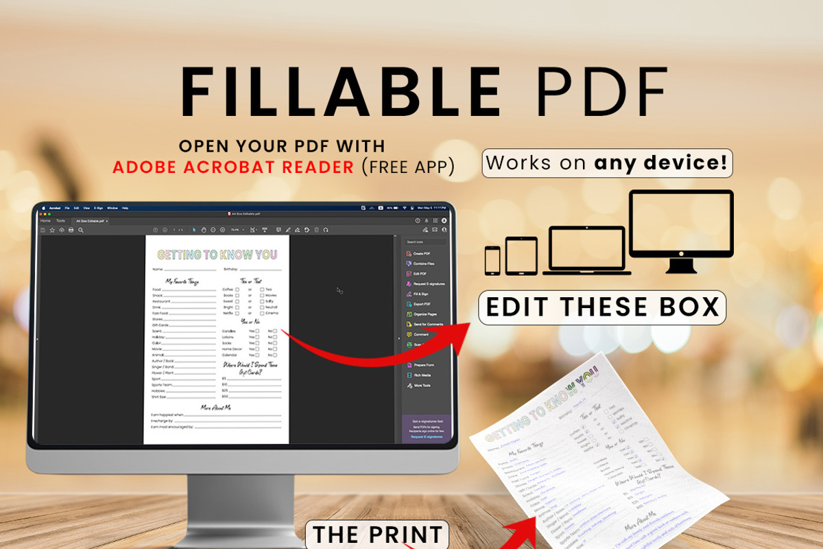Editable Getting To Know You, a Stationery Template by Graphicsnext (Photo 6 of 7)