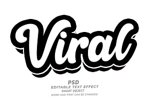 Viral PSD 3D Editable Text Effect