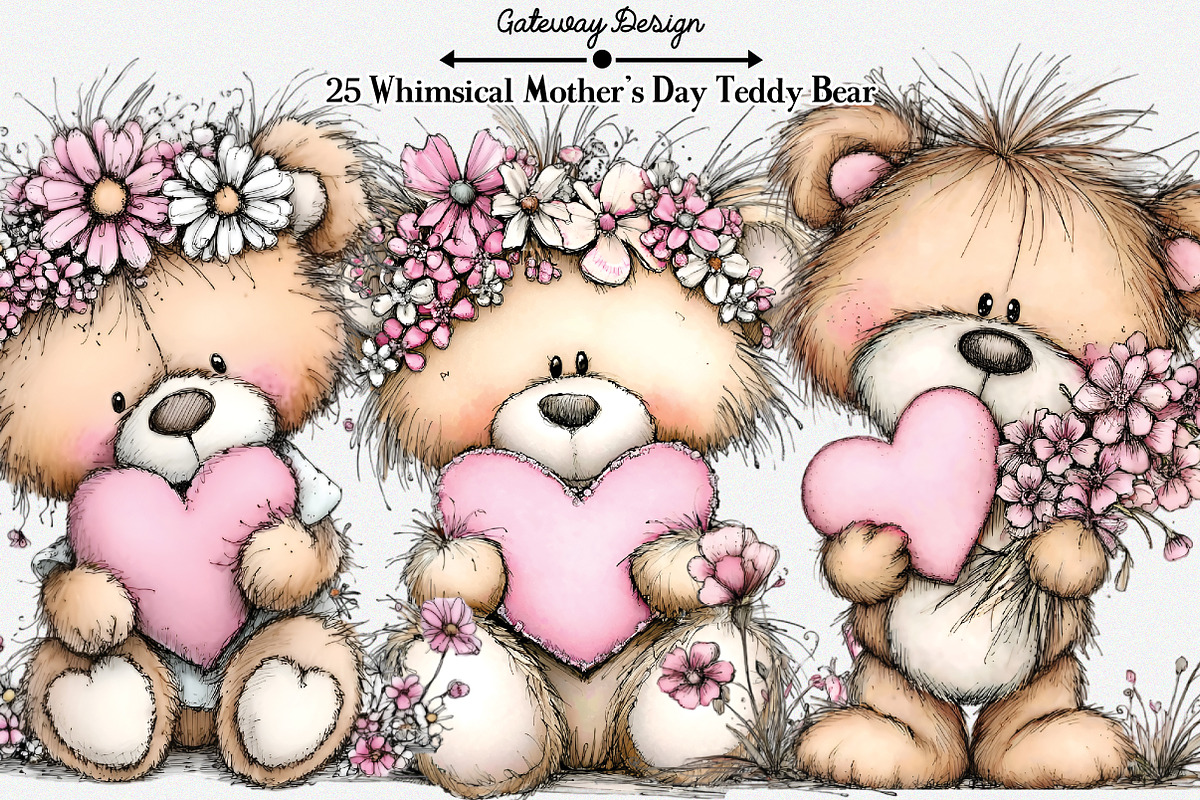 Whimsical Mother’s Day Teddy Bear Cl, an Illustration by GatewayDesign (Photo 1 of 4)