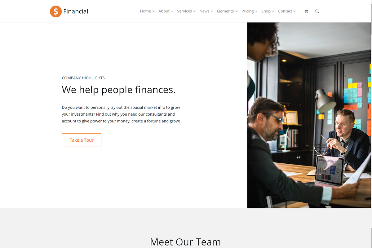 Financial Accounting WordPress Theme, a WordPress Template by Visualmodo (Photo 6 of 41)