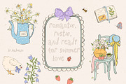 Cottagecore - Whimsy Summer clipart, a Decorative Illustration by Madiwaso (Thumbnail 5 of 9)