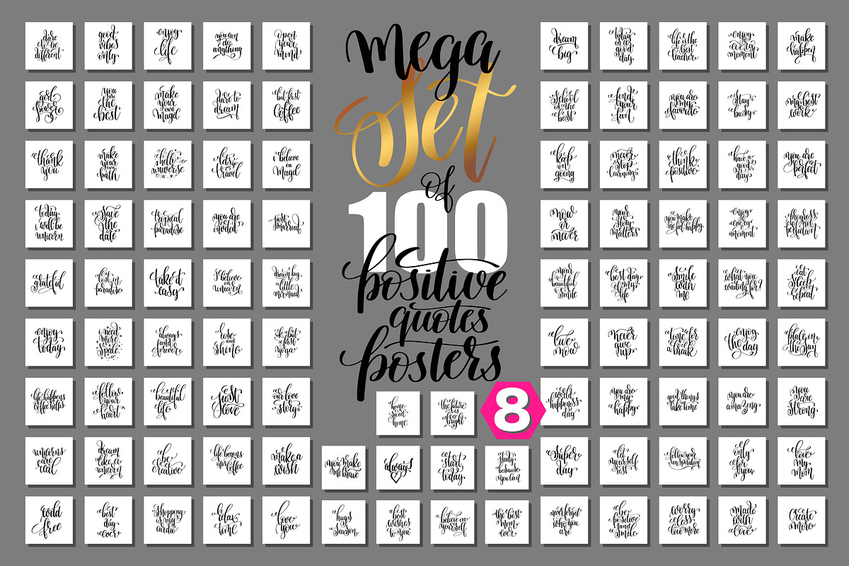 MEGA SET OF 100 QUOTES, a Graphic by karakotsya (Photo 1 of 13)