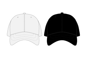 Fitted Cap Vector Illustration, an Illustration by S.i. Graphics