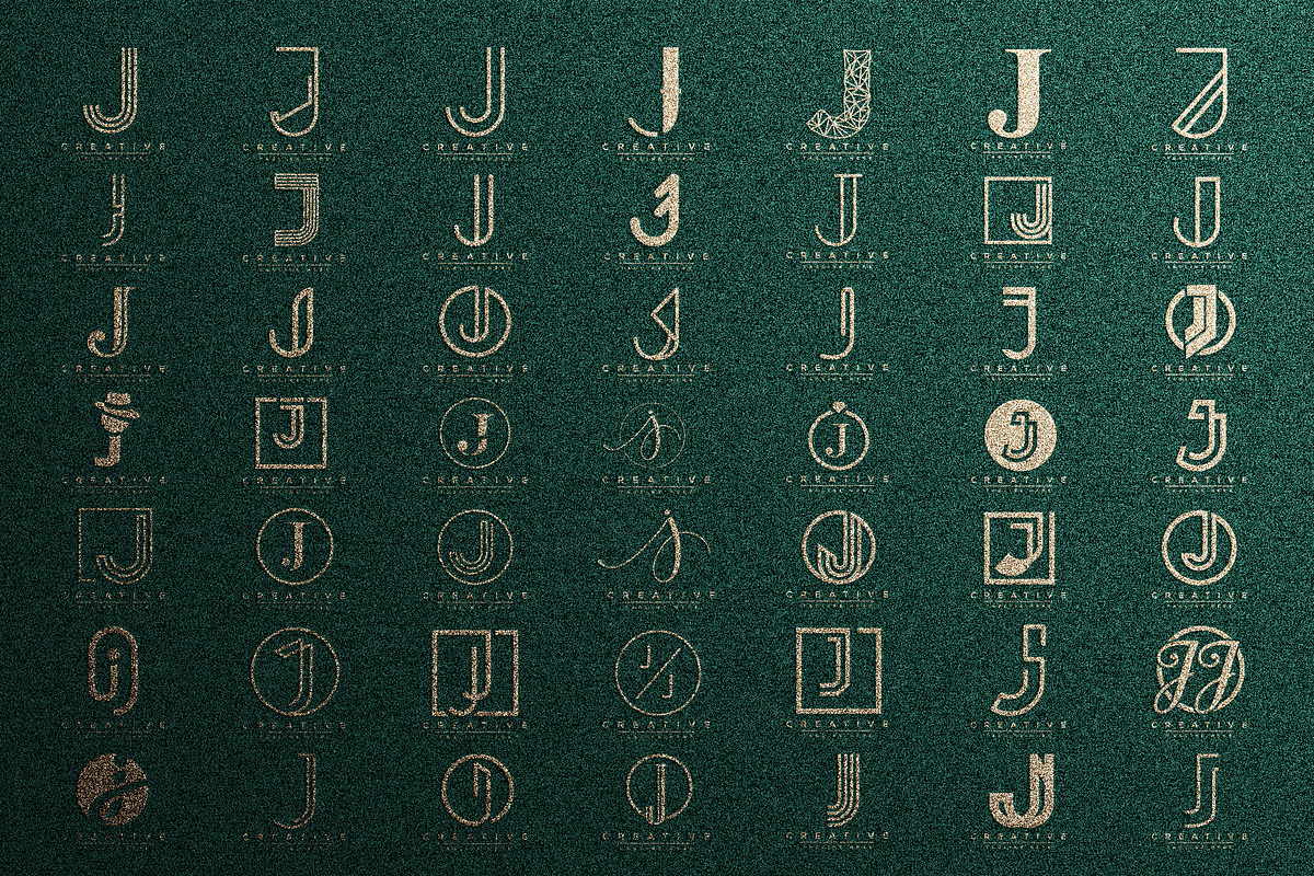 Letter J Logo Bundle Monogram Set, a Branding & Logo Template by Pixel Design (Photo 3 of 4)