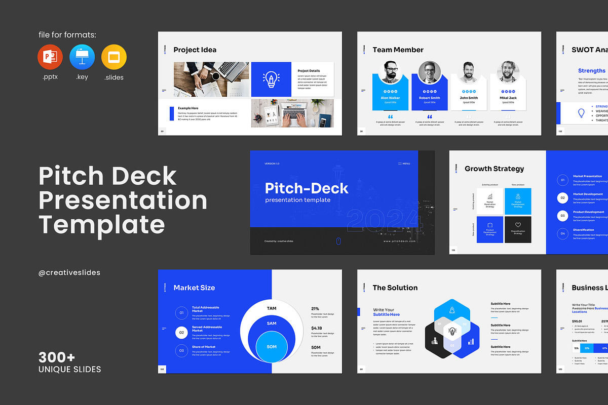 Pitch Deck PowerPoint Template, a Presentation Template by CreativeSlides (Photo 41 of 41)