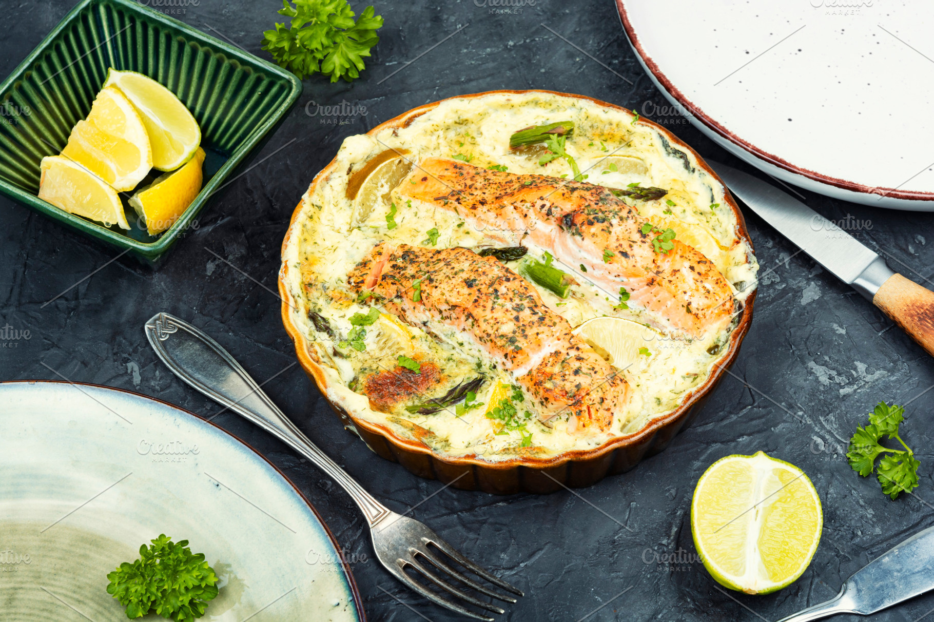 salmon casserole or gratin, a Food & Drink Photo by MLunov MLunov