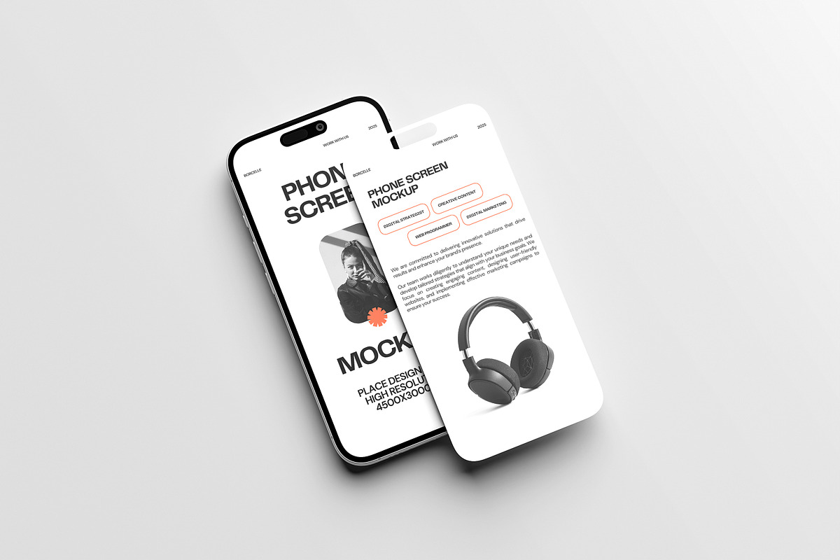 Phone screen mockup, an iPhone Mockup by AnasStudio (Photo 2 of 5)