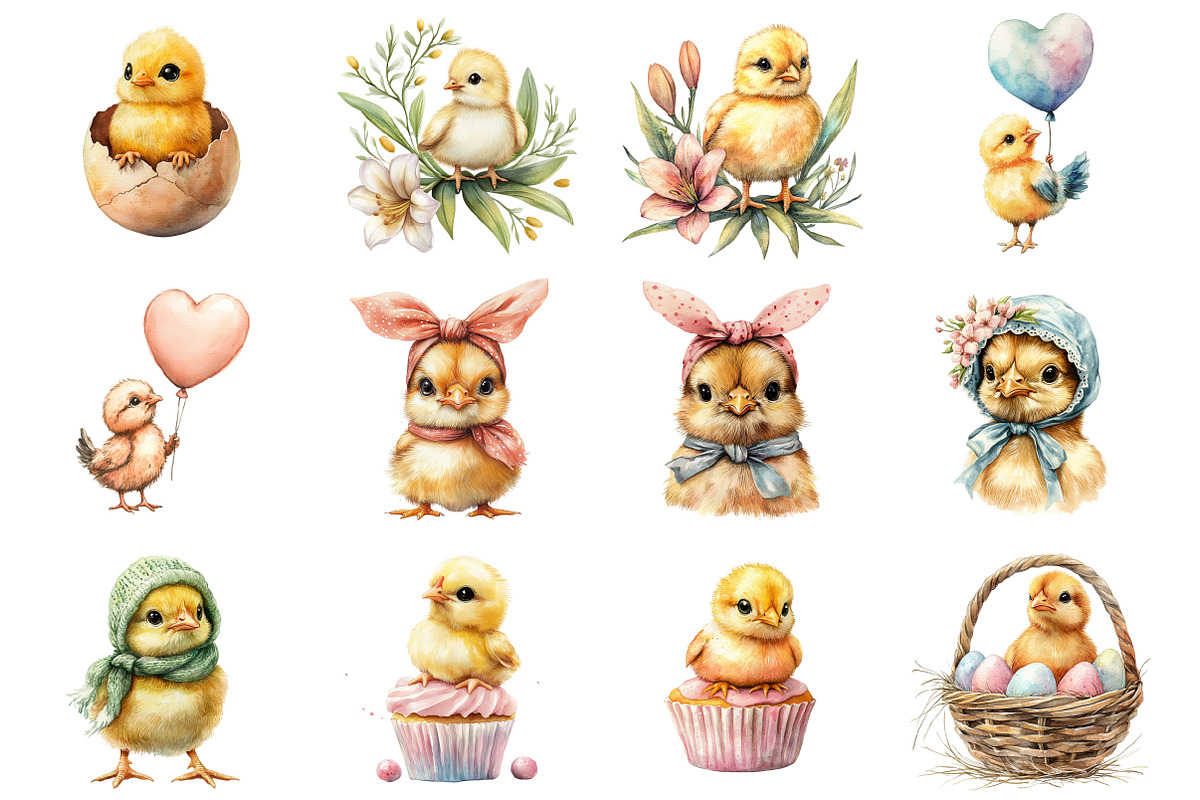 Baby Chicken Clipart, an Illustration by Design Market (Photo 2 of 3)