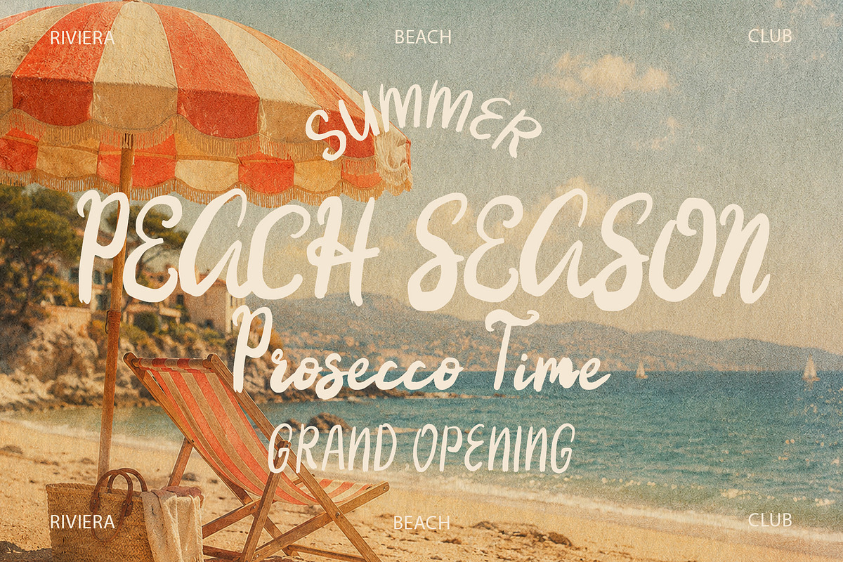 Peaches & Prosecco a Summer Duo Font, a Handwritten Font by BilberryCreates (Photo 2 of 12)
