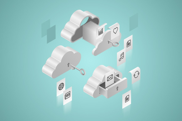 Set Of Clouds Infographics