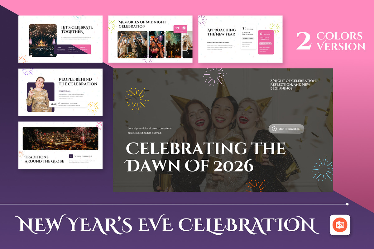 New Year's Eve Celebration PPT, a Presentation Template by Antstheme (Photo 1 of 4)