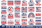 4th of July SVG Bundle, America SVG, a Graphic by Designer302 (Thumbnail 1 of 26)