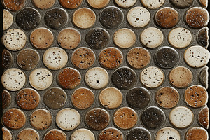 Penny round tile texture, an Architecture Photo by Mockup Bureau