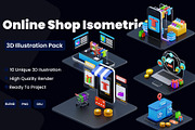 3D isometric online shop, a 3D by novia99design (Thumbnail 1 of 6)