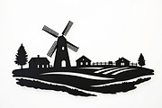 Dutch Windmill Field Set, an Illustration by Creativeshirt (Thumbnail 4 of 10)