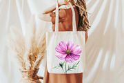 Watercolor Cosmos Flower Clipart, an Illustration by Dream Creation (Thumbnail 6 of 7)