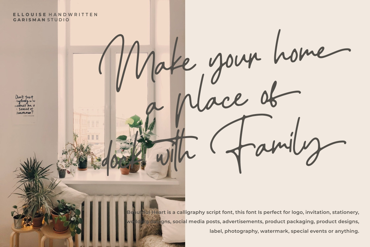 Ellouise - Handwriting Font preview 2