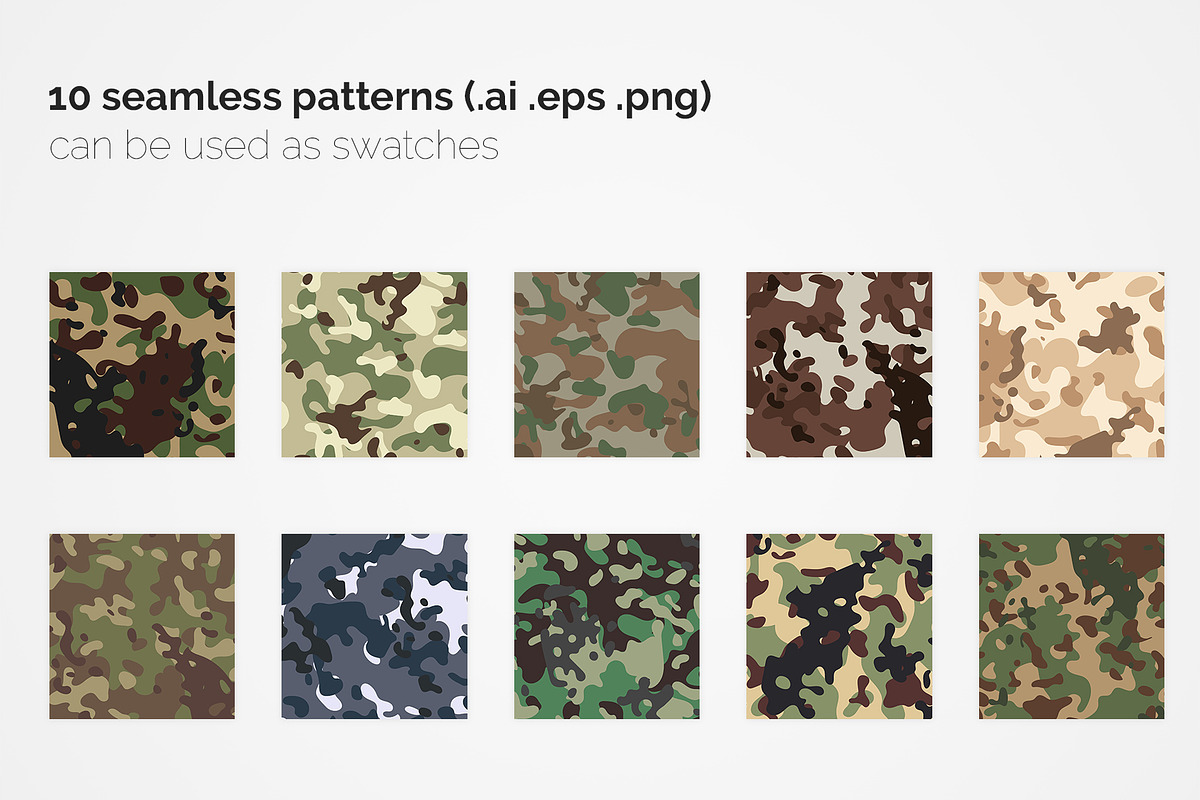 British Flecktarn Camouflage Pattern, a Pattern Graphic by 3Y_Design (Photo 2 of 6)